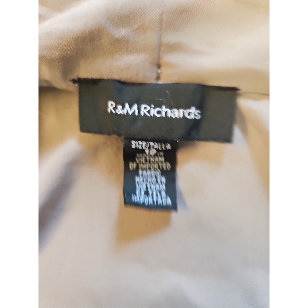 R&M Richards Sheer Embellished Sleev Duster Blazer Jacket Formal Wear Sz 12 Tall - Picture 6 of 7